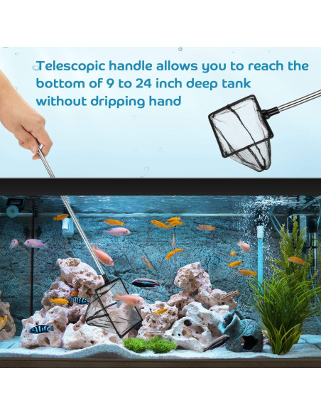 Red de Acuario Extensible Sumind 4" y 6" para Peces