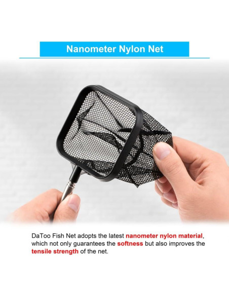 Red de Acuario DaToo 3" Nylon Nano con Mango Telescópico 15-40cm