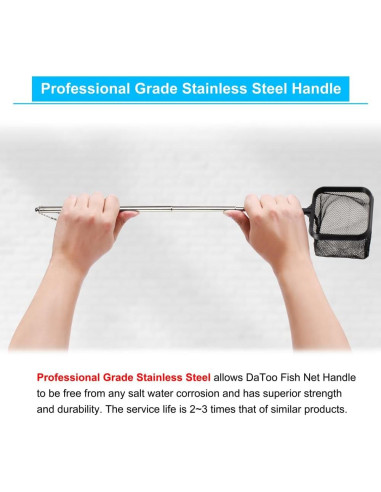 Red de Acuario DaToo 3" Nylon Nano con Mango Telescópico 15-40cm