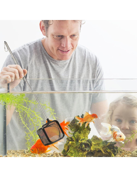 Red de Acuario DaToo 3" Nylon Nano con Mango Telescópico 15-40cm