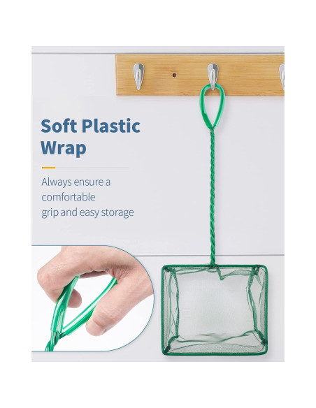 Red de Acuario Pawfly 4" y 6" con Mango Telescópico de Metal