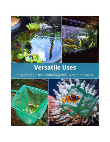 Red de Acuario Pawfly 4" y 6" con Mango Telescópico de Metal