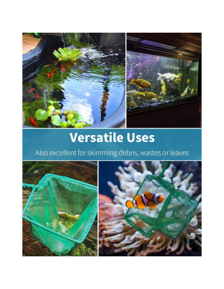 Red de Acuario Pawfly 4" y 6" con Mango Telescópico de Metal