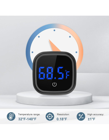 Termómetro Digital de Acuario Ankilo PS74B Pantalla LED HD