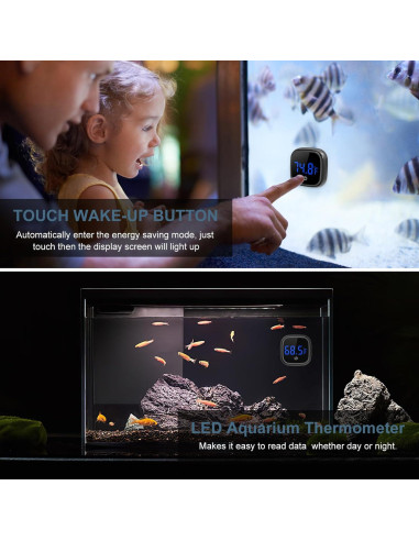 Termómetro Digital de Acuario Ankilo PS74B Pantalla LED HD