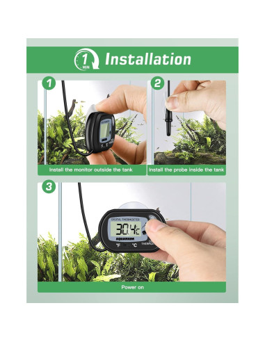 Termómetro Digital LCD Zacro para Acuario y Terrario
