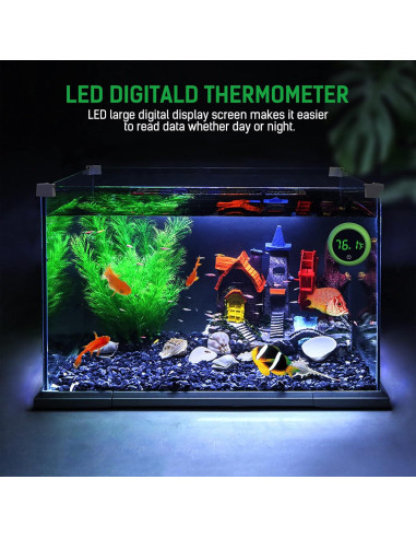 Termómetro Digital LED PAIZOO para Acuario 0-60C