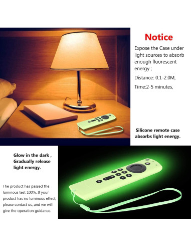 Funda de Control Remoto Firestick Pinowu Brilla en la Oscuridad