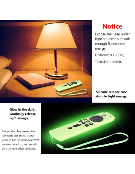 Funda de Control Remoto Firestick Pinowu Brilla en la Oscuridad