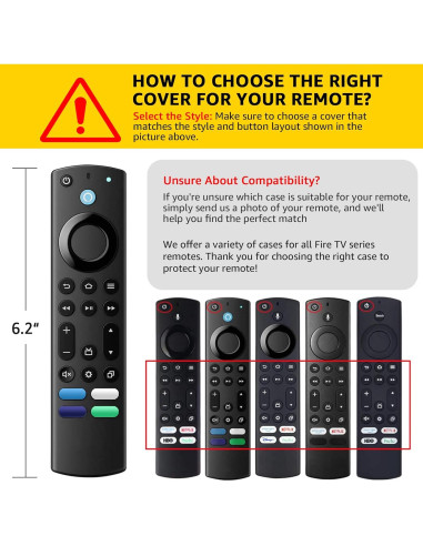 Funda de Silicona OneBom para Control Remoto Fire TV 6.2"