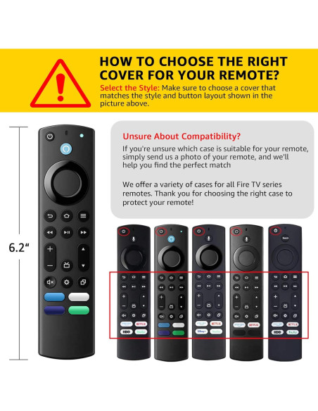 Funda de Silicona OneBom para Control Remoto Fire TV 6.2"