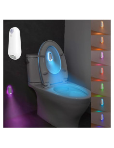 Luz de Inodoro LED VEEKI con Sensor de Movimiento 8 Colores