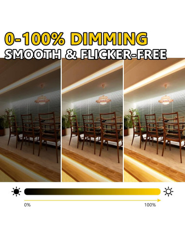 Tira de Luz LED COB Emitever 10M 3000K Regulable 24V