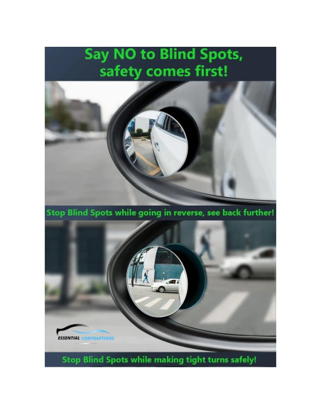 Espejo Convexo de Punto Ciego 2 Pulgadas Contraptions Esenciales