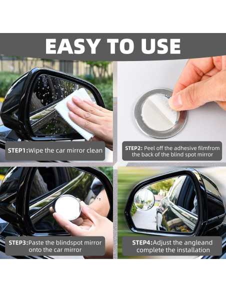 Espejo Convexo de Punto Ciego 2 Pulgadas Contraptions Esenciales