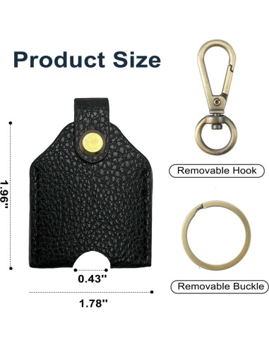 Funda de Llave de Cuero KARENSKEYS Negra Unisex