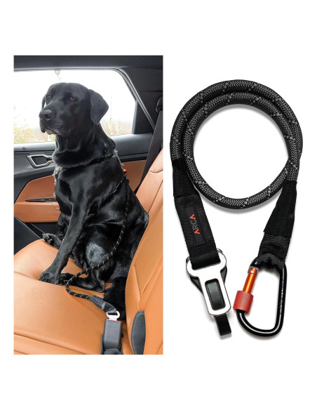 Cinturón de Seguridad para Perros ARCA PET Negro - Reflectante