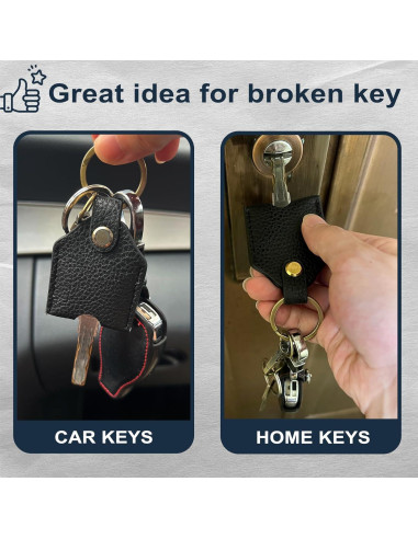 Funda de Llave de Cuero KARENSKEYS Negra Unisex