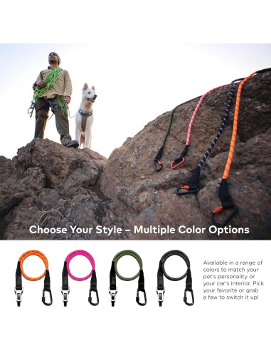 Cinturón de Seguridad para Perros ARCA PET Negro - Reflectante