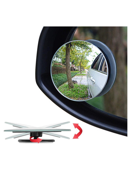 Espejo Convexo de Punto Ciego Ampper 2" HD - Paquete de 2
