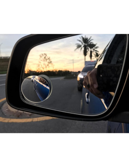 Espejo Convexo de Punto Ciego Ampper 2" HD - Paquete de 2