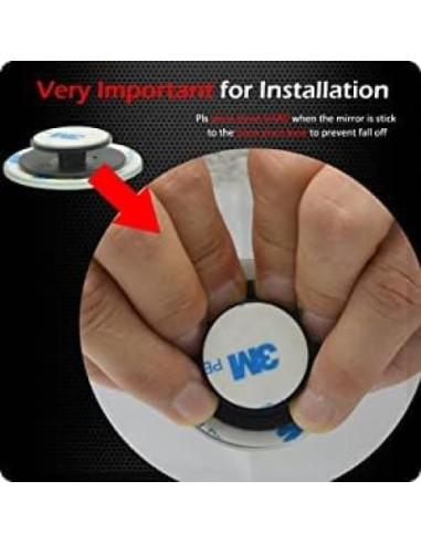 Espejo Convexo de Punto Ciego Ampper 2" HD - Paquete de 2