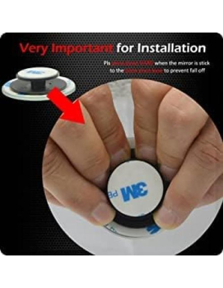 Espejo Convexo de Punto Ciego Ampper 2" HD - Paquete de 2