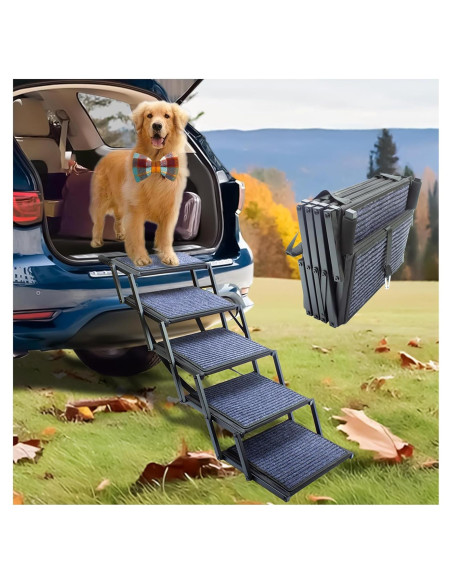 Rampa Plegable para Perros Yoteto 5 Pasos Antideslizante 113.4 kg