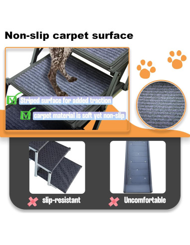 Rampa Plegable para Perros Yoteto 5 Pasos Antideslizante 113.4 kg