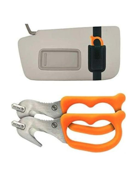 Herramienta de Escape de Emergencia StatGear SuperVizor XT - Cortador y Martillo Rompe Cristales - Paquete de 2