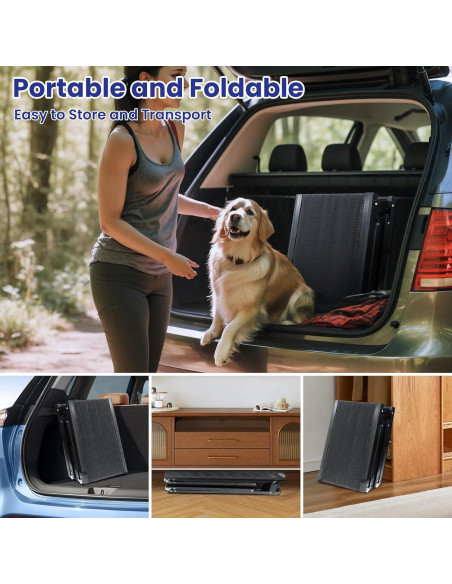 Rampa Plegable para Perros JTSIOV 180cm Antideslizante 113kg