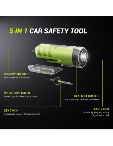 Cortador de Cinturón y Rompedor de Ventana SodaRide Verde