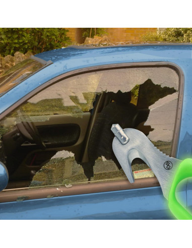 Herramienta de Escape de Emergencia StatGear SuperVizor XT - Cortador de Cinturón y Martillo Rompe Cristales - Paquete de 2