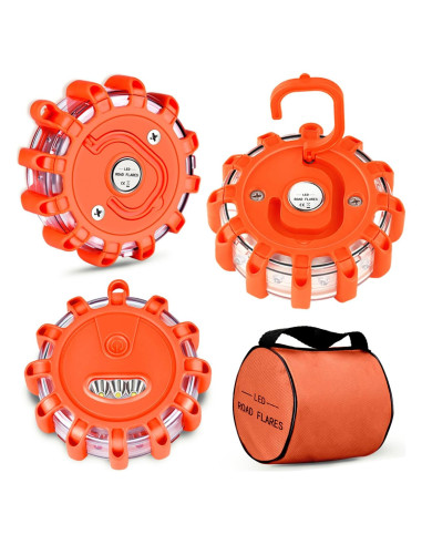 Tobfit Kit de 3 Luces LED de Emergencia con Base Magnética