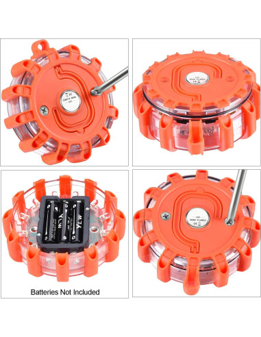 Tobfit Kit de 3 Luces LED de Emergencia con Base Magnética