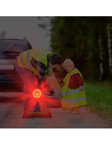 Flares LED de Seguridad AK 4 Pack con Base Magnética IP67