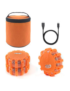 Flares LED Recargables Ecoangel - Kit de 3 Luces de Emergencia