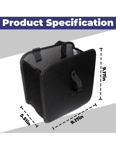 Basurero Plegable BFXM para Auto Impermeable 7.57L