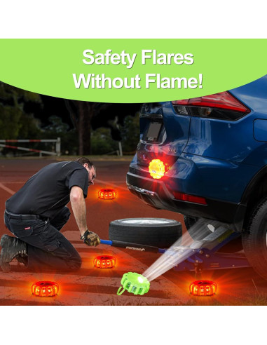 CICMOD Kit de Luces de Emergencia LED 6 Piezas Verde IP67