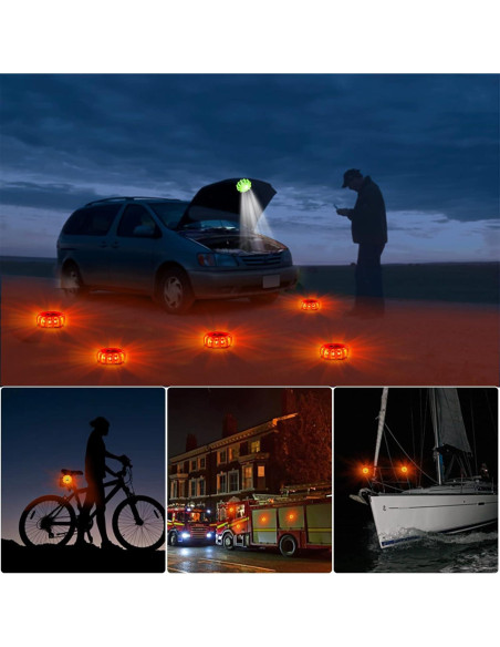 CICMOD Kit de Luces de Emergencia LED 6 Piezas Verde IP67 CICMOD Kit de Luces de Emergencia LED 6 Piezas Verde IP67