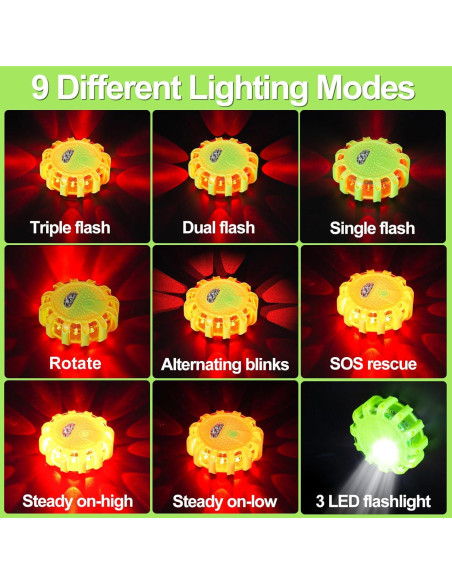 CICMOD Kit de Luces de Emergencia LED 6 Piezas Verde IP67 CICMOD Kit de Luces de Emergencia LED 6 Piezas Verde IP67