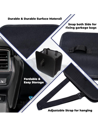 Basurero Plegable BFXM para Auto Impermeable 7.57L