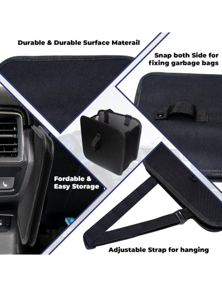 Basurero Plegable BFXM para Auto Impermeable 7.57L