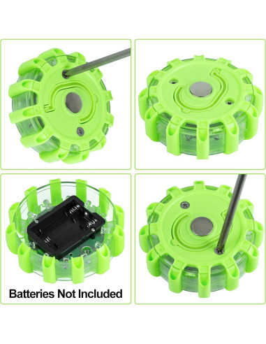 CICMOD Kit de Luces de Emergencia LED 6 Piezas Verde IP67