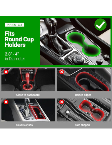 Soporte para Tazas de Coche PakWizz - Ajustable 2.8 a 4.0 cm