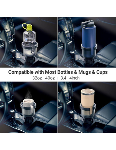 Soporte para Tazas de Coche PakWizz - Ajustable 2.8 a 4.0 cm