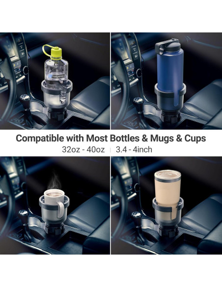 Soporte para Tazas de Coche PakWizz - Ajustable 2.8 a 4.0 cm
