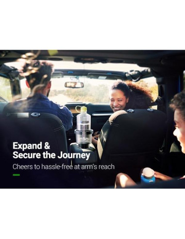 Soporte para Tazas de Coche PakWizz - Ajustable 2.8 a 4.0 cm