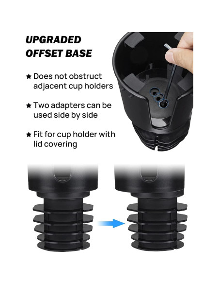 Expansor de Portavasos JOYTUTUS para Automóvil Negro CP02005