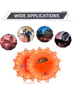 Flares LED de Emergencia DK-WINER 3pack Impermeables 9 Modos 2